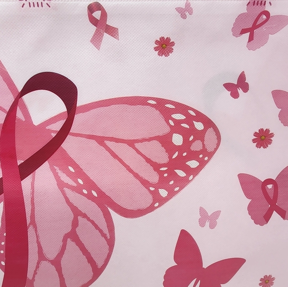 Pink Breast Cancer Month Tote Bag New 15 Inch Bag - Picture 4 of 5